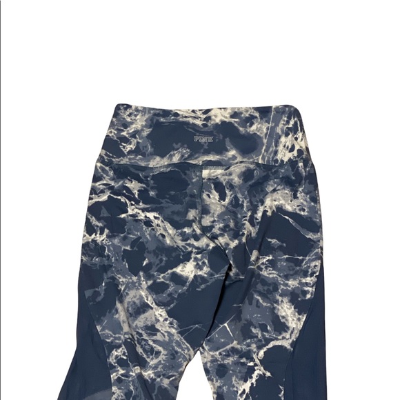 Victoria’s Secret PINK Ultimate High Rise Mesh Ankle Water Marble Leggings Med - Picture 5 of 6